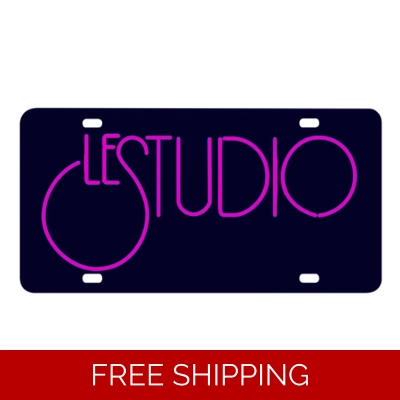 Le Studio License Plates Hot Pink logo